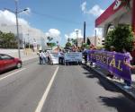 Realizan plantón en Avenida Hidalgo: Protestan juristas del sur en Tampico