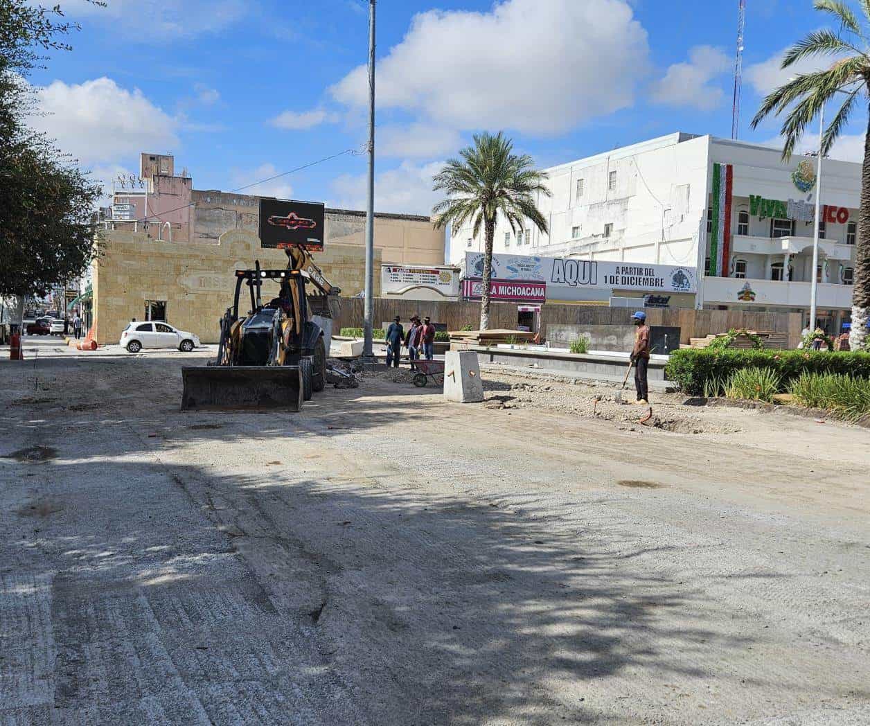 Obras en Zona Centro de Reynosa seguirán en octubre