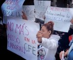 Exigen en protesta investigar casos de acoso sexual y laboral en CFE