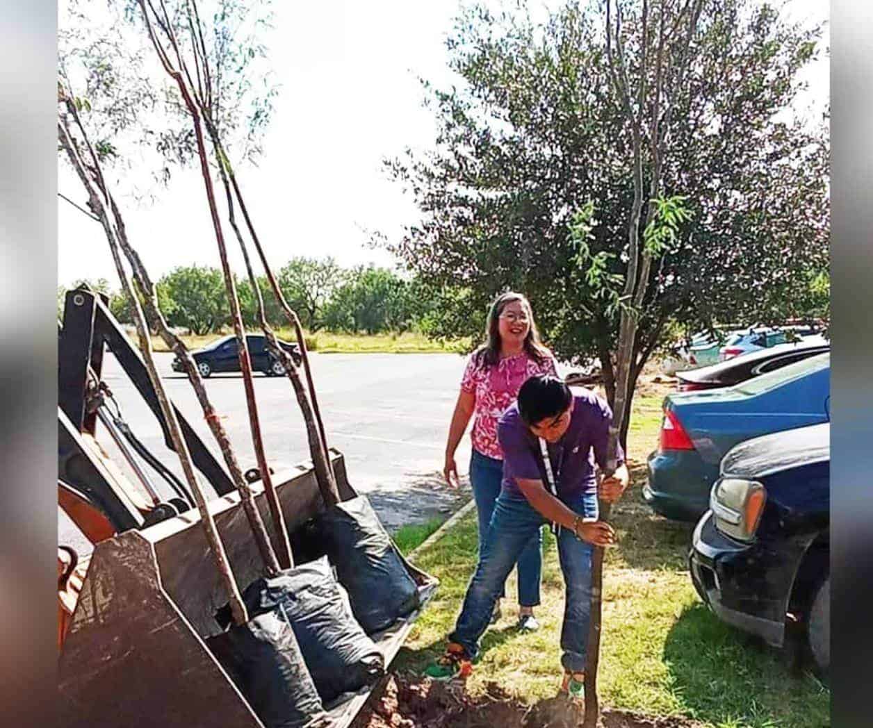 Efectúan jornada de reforestación en el Tecnológico de Reynosa