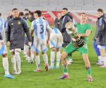 La celebración de la selección Argentina con Dibu Martínez