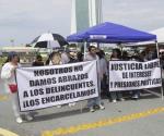 Trabajadores del Poder Judicial realizan plantón frente al Congreso de Tamaulipas