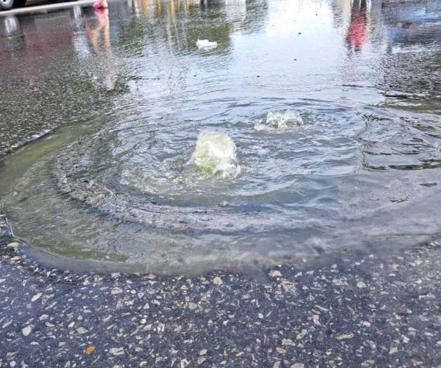 Brote de aguas negras sorprende a Colonia La Cañada de Reynosa