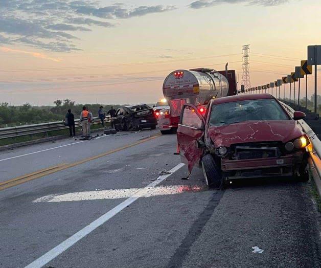 Chocan en autopista Matamoros-Reynosa
