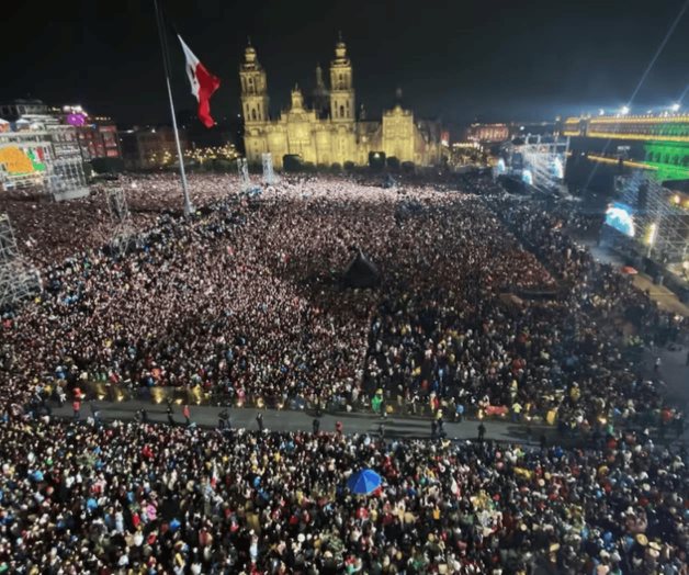 Acudieron 280 mil personas al Grito de Independencia en CDMX