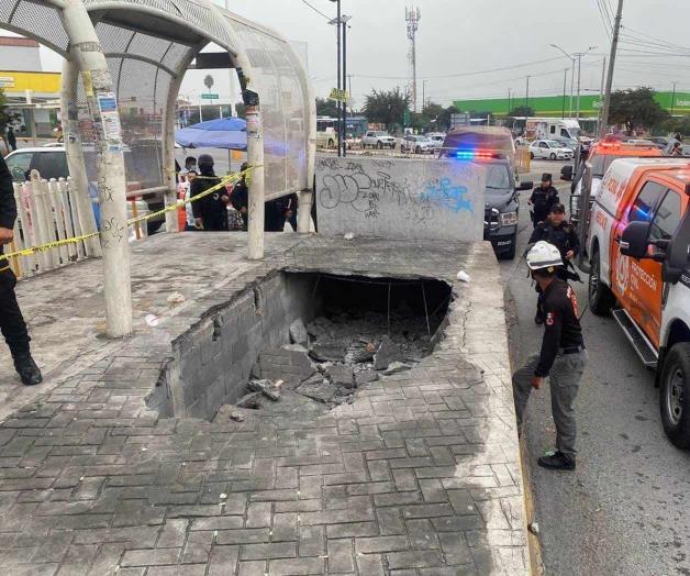 Se registra hundimiento de piso del Transmetro en Monterrey: Hay 3 lesionados Se registra hundimiento de piso del Transmetro en Monterrey: Hay 3 lesionados