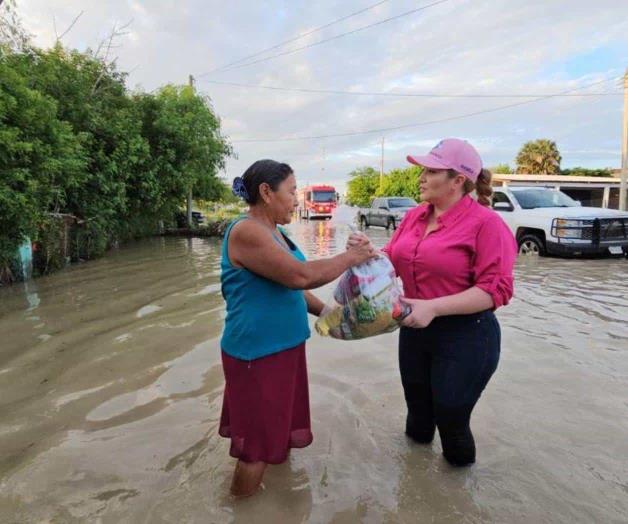 Recorre alcaldesa las zonas afectadas Recorre alcaldesa las zonas afectadas
