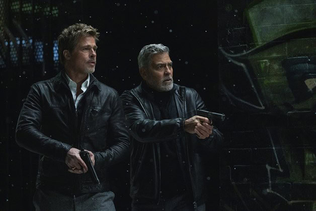 Brad Pitt y George Clooney presentan Lobos en Hollywood