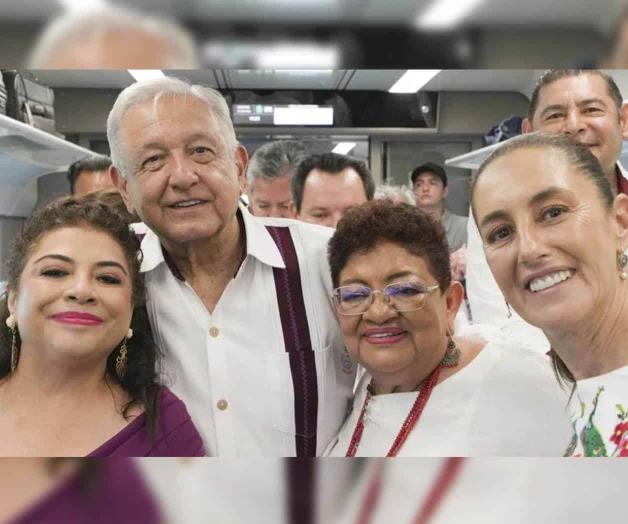 Brugada acompaña a Sheinbaum y AMLO en visita al Tren Maya Brugada acompaña a Sheinbaum y AMLO en visita al Tren Maya