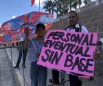Trabajadores de la SS: Exigen a AMLO su basificación
