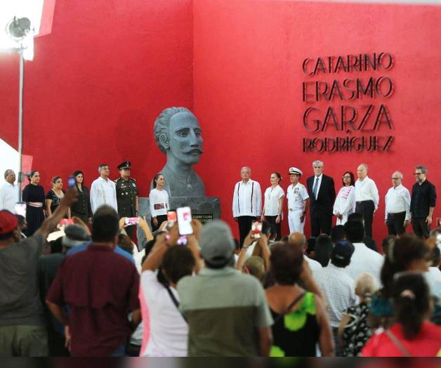 Honran a revolucionario en visita de AMLO y Claudia Sheinbaum a Matamoros Honran a revolucionario en visita de AMLO y Claudia Sheinbaum a Matamoros
