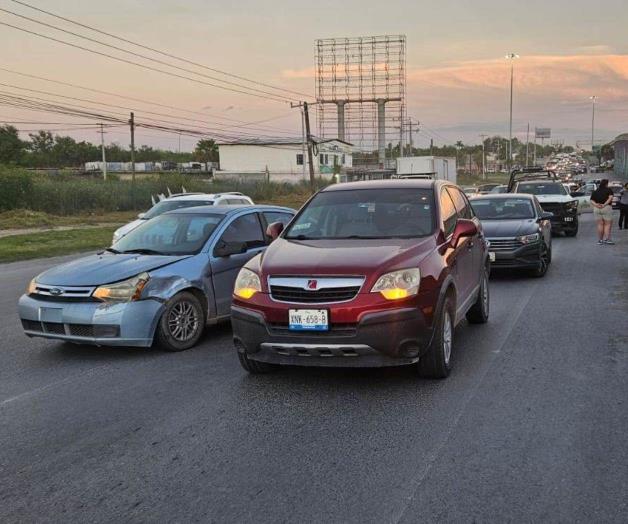 Choca patrulla en carambola en Reynosa Choca patrulla en carambola en Reynosa