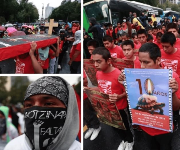 Marchan a 10 años de Ayotzinapa