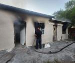 Fuerte incendio en casa abandonada