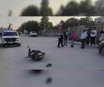 Motociclista sufre accidente en brecha 114 de Río Bravo