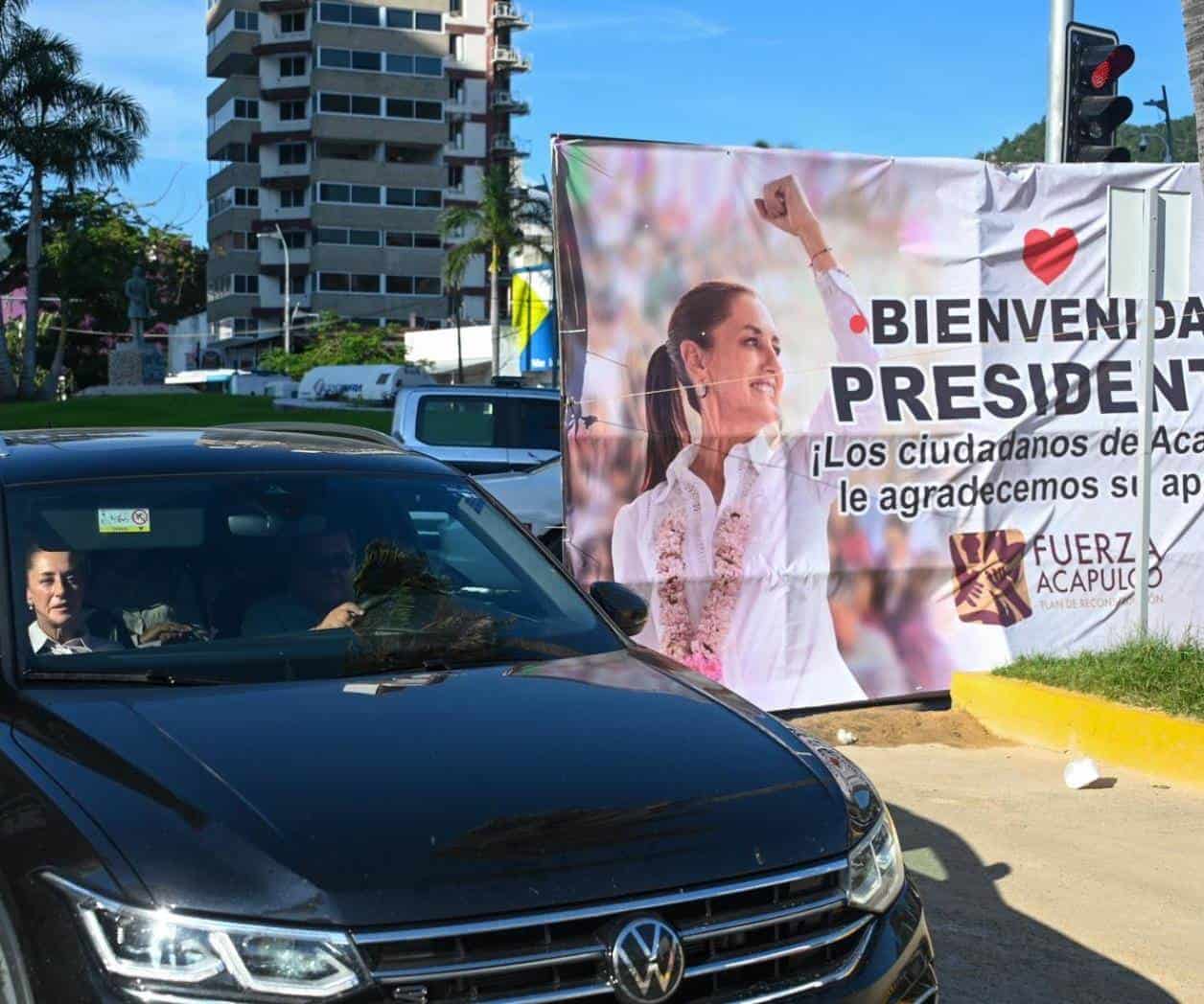 Está mejor, asegura Sheinbaum en segunda visita a Acapulco