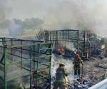 Se incendia recicladora en Río Bravo