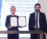 Firma Claudia Sheinbaum iniciativa de reforma a la Ley Federal del Trabajo