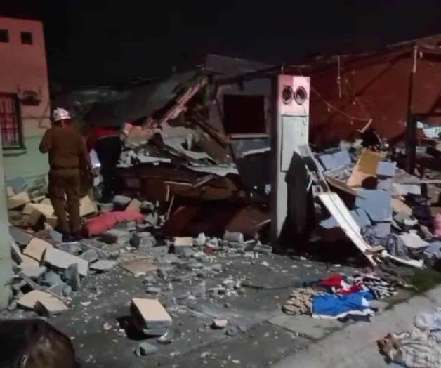 Explosión por tanque de gas destruye casa en Pesquería, NL Explosión por tanque de gas destruye casa en Pesquería, NL