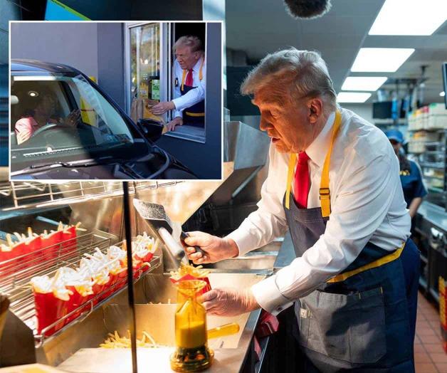 Donald Trump en McDonalds: Así fue el día del candidato a cargo de una freidora