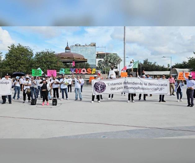 Protesta de Trabajadores del Poder Judicial en Reynosa