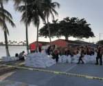 Colocan costales con arena en márgenes del río Papaloapan