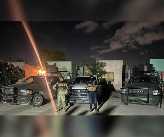 Decomisan armas y droga en Fraccionamiento Valle Soleado de Reynosa