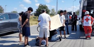 Un ciclista resultó lesionado al verse involucrado en un accidente vehicular