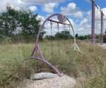 Parque infantil en abandono en la Colonia Adolfo López Mateos de Reynosa