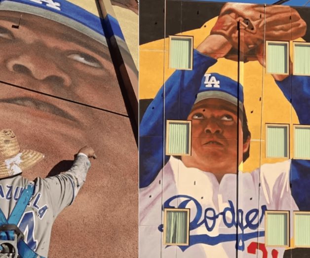 El increíble mural dedicado a Fernando Valenzuela en Los Ángeles