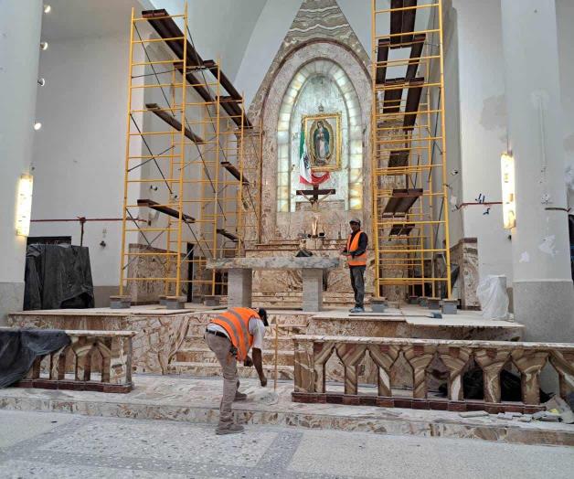 Avanza 80% remodelación de la iglesia de Guadalupe