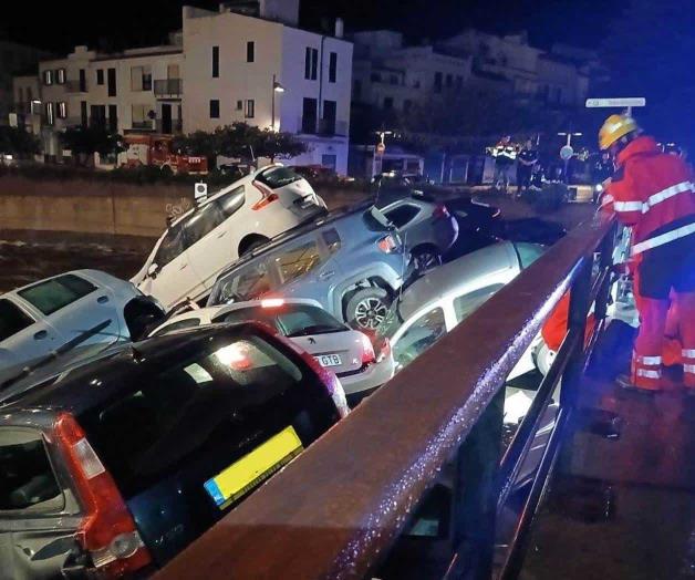 Se registra inundaciones en Girona, Espa&ntilde;a: 32 veh&iacute;culos arrastrados