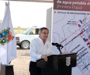 Encabeza el gobernador Américo Villarreal la colocación de primera piedra de la Planta Potabilizadora