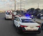 Motociclista lesionado en choque con taxi en Reynosa