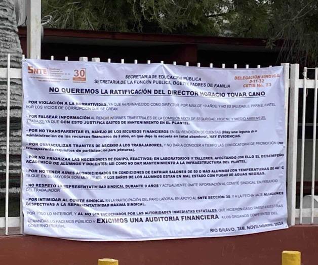 Siguen las protestas en el CBTIS 73