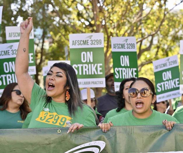 Protestan miles de trabajadores: Inicia huelga de 2 días en Universidad de California