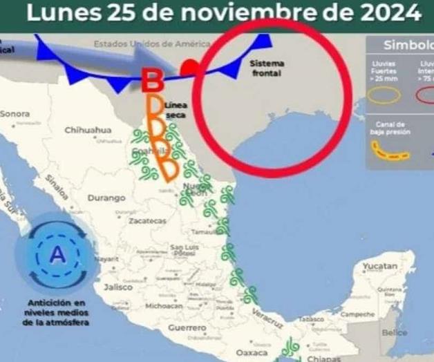 Frente Frío 11 traerá bajas temperaturas y vientos fuertes a México