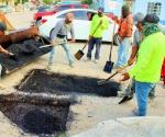 Cumple alcalde: Sin descanso, programa de bacheo en Río Bravo