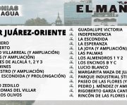 Corte de agua 28 de noviembre en Reynosa: Colonias afectadas en Sectores Juárez-Oriente