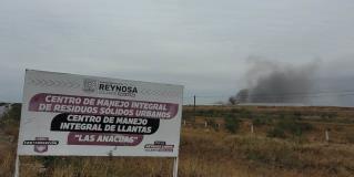 Incendio en basurero Las Anacuas de Reynosa