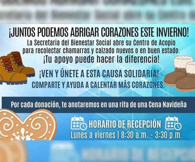 Invitan a donar la ropa de invierno