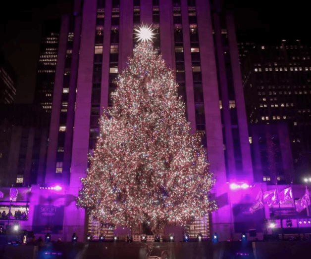 Encienden árbol de Navidad del Rockefeller Center en Nueva York