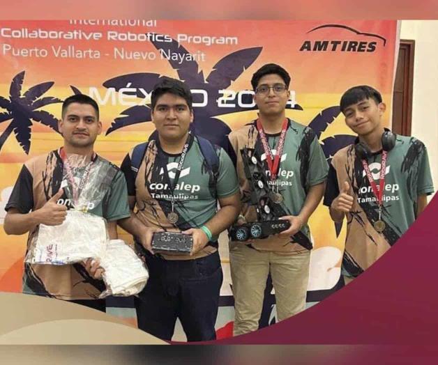 Destacan alumnos de Río Bravo en competencia internacional de robótica