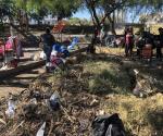 Desalojo de migrantes en la orilla del río Bravo