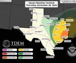 División de emergencias: Advierten de clima severo a los residentes de Texas