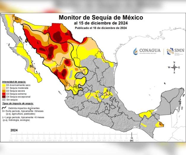 Prevalece sequía moderada en el norte del estado
