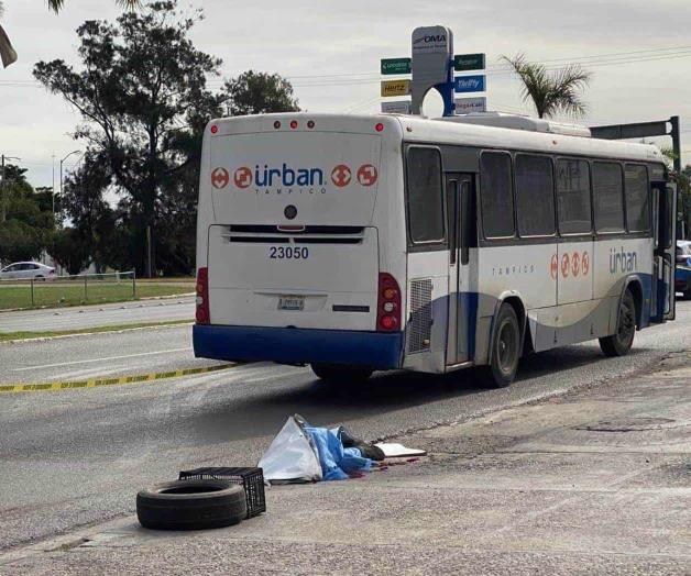 Muere hombre aplastado por autobús en Tampico Muere hombre aplastado por autobús en Tampico