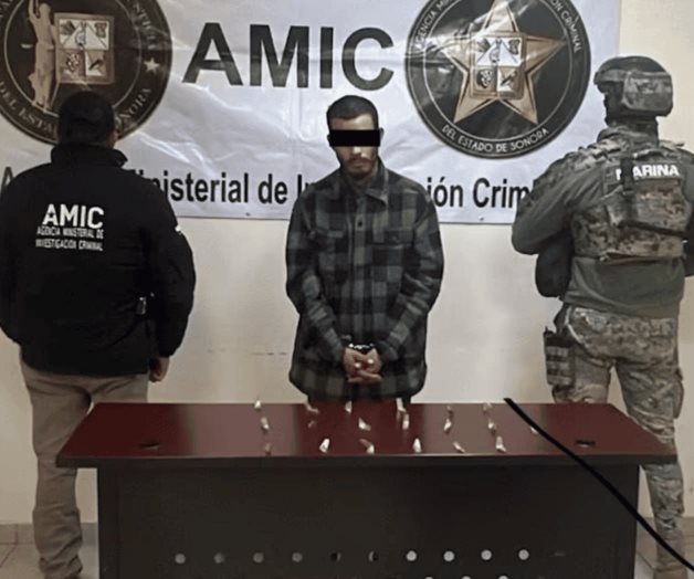 Detienen en Sonora a estadounidense con dosis de cristal