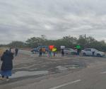 Bloquean carretera Reynosa - San Fernando; les faltan luz y agua