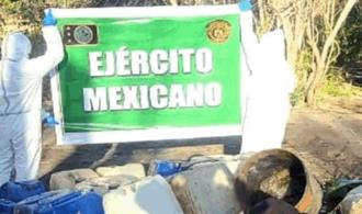 Asegura la Defensa 36 mdp en sustancias para la elaboración de metanfetamina en Sinaloa